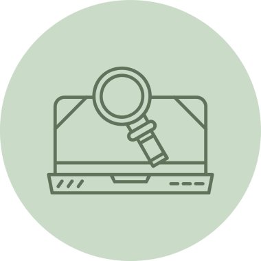 Research green Circle. Vector Illustration For Web Use