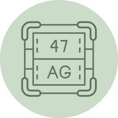 Gümüş yeşili daire. Web Kullanımı için Vektör İllüstrasyonu