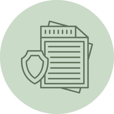 Yeşil Çember belgesi. Web Kullanımı için Vektör İllüstrasyonu