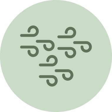 Rüzgar Yeşil Çember. Web Kullanımı için Vektör İllüstrasyonu