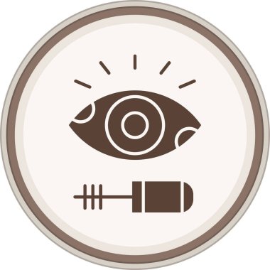 Göz Maskarası Kahverengi Çember. Web Kullanımı için Vektör İllüstrasyonu
