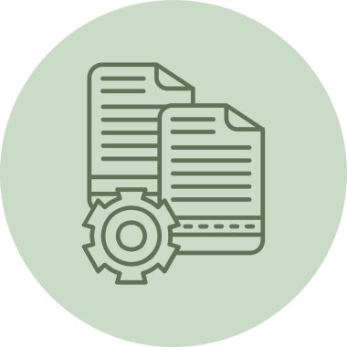 Protocols green Circle. Vector Illustration For Web Use