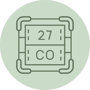 Kobalt yeşili daire. Web Kullanımı için Vektör İllüstrasyonu