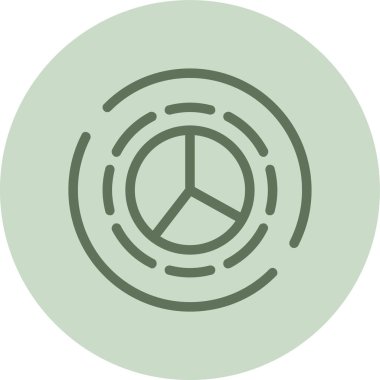 Yeşil çizelge dairesi. Web Kullanımı için Vektör İllüstrasyonu