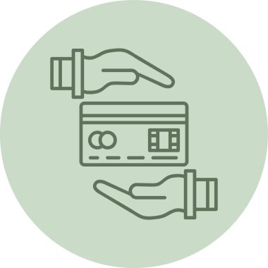 Ödeme Koruma Yeşil Çemberi. Web Kullanımı için Vektör İllüstrasyonu