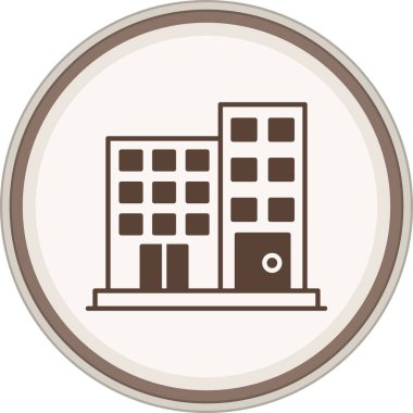 Glyph kahverengi daire. Web Kullanımı için Vektör İllüstrasyonu