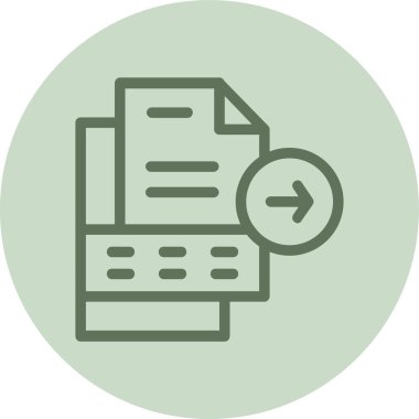 Dosya İhraç Yeşil Çember. Web Kullanımı için Vektör İllüstrasyonu