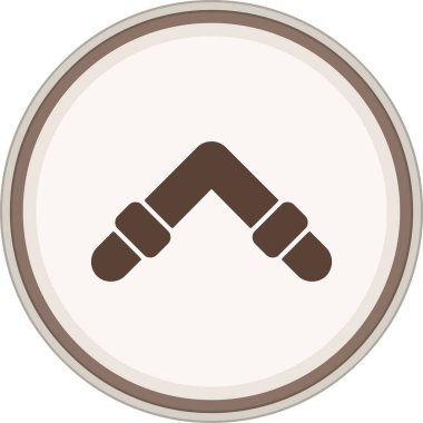 Sembol kahverengi çember. Web Kullanımı için Vektör İllüstrasyonu