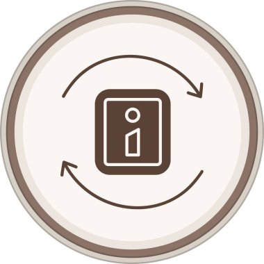 Glyph kahverengi çemberi tazele. Web Kullanımı için Vektör İllüstrasyonu