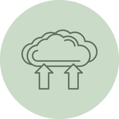 Yeşil Çember 'i yükle. Web Kullanımı için Vektör İllüstrasyonu