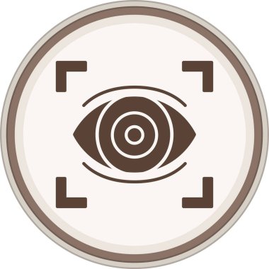 Göz kabartması kahverengi çember. Web Kullanımı için Vektör İllüstrasyonu