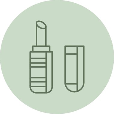 Lipstick green Circle. Vector Illustration For Web Use