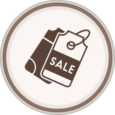 Satışlar Glyph kahverengi daire. Web Kullanımı için Vektör İllüstrasyonu