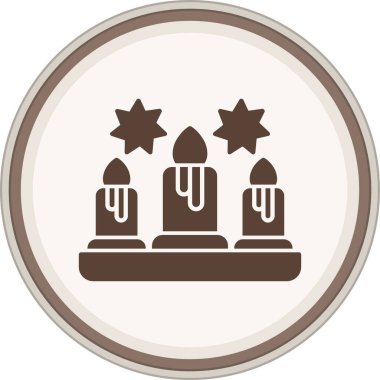 Mumlar kahverengi çember şeklinde. Web Kullanımı için Vektör İllüstrasyonu