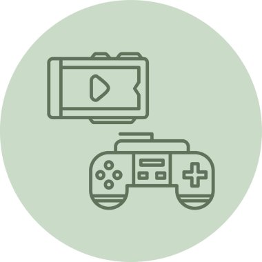 Video Yeşil Çember. Web Kullanımı için Vektör İllüstrasyonu