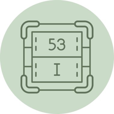 İyot yeşili daire. Web Kullanımı için Vektör İllüstrasyonu