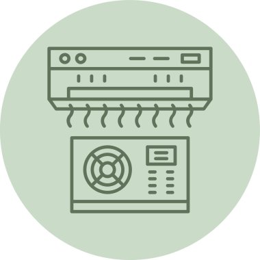 Klima yeşil daire. Web Kullanımı için Vektör İllüstrasyonu