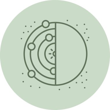 Nucleus green Circle. Vector Illustration For Web Use