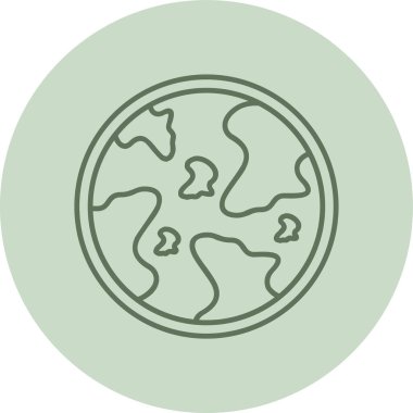 Toprak yeşili daire. Web Kullanımı için Vektör İllüstrasyonu