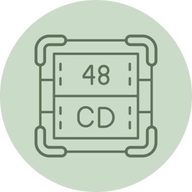 Kadmiyum yeşili daire. Web Kullanımı için Vektör İllüstrasyonu