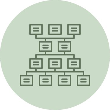 Çalışma Akımı Yeşil Çember. Web Kullanımı için Vektör İllüstrasyonu