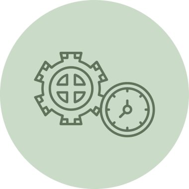 Vites yeşil daire. Web Kullanımı için Vektör İllüstrasyonu