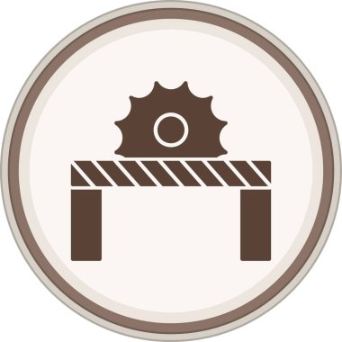 Glyph kahverengi daireyi gördüm. Web Kullanımı için Vektör İllüstrasyonu