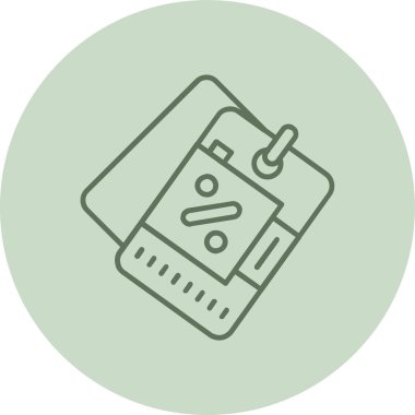 İndirim Etiketi Yeşil Çember. Web Kullanımı için Vektör İllüstrasyonu