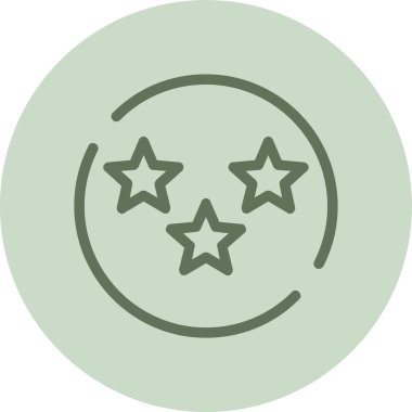 Star green Circle. Vector Illustration For Web Use