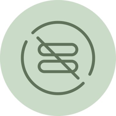 Eşit olmayan yeşil daire. Web Kullanımı için Vektör İllüstrasyonu