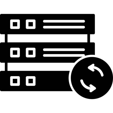 Refresh Data Glyph brown circle. Vector Illustration For Web Use