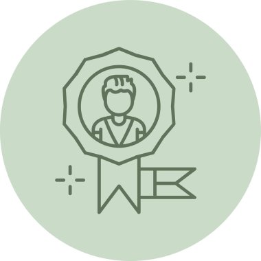 Kullanıcı Kimliği Yeşil Çember. Web Kullanımı için Vektör İllüstrasyonu