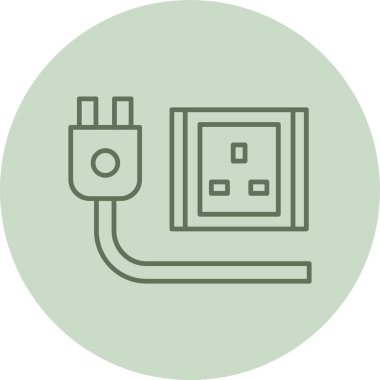 Socket green Circle. Vector Illustration For Web Use