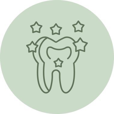 Diş yeşili halka. Web Kullanımı için Vektör İllüstrasyonu