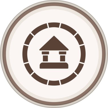 Bozuk paraların kahverengi halkası. Web Kullanımı için Vektör İllüstrasyonu