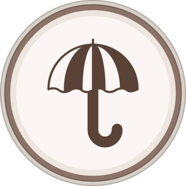 Şemsiye Glyph kahverengi daire. Web Kullanımı için Vektör İllüstrasyonu