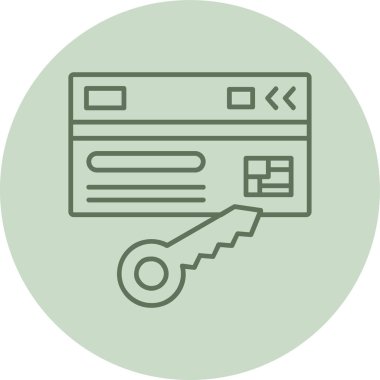 Credit Card green Circle. Vector Illustration For Web Use