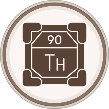 Toryum Glyph kahverengi çember. Web Kullanımı için Vektör İllüstrasyonu