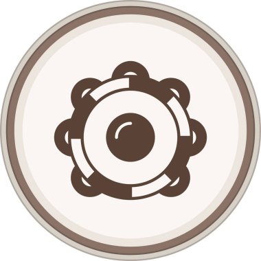 Tef Glyph kahverengi daire. Web Kullanımı için Vektör İllüstrasyonu