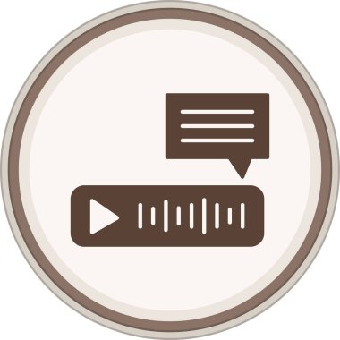 Sesli Mesaj Glyph kahverengi çember. Web Kullanımı için Vektör İllüstrasyonu