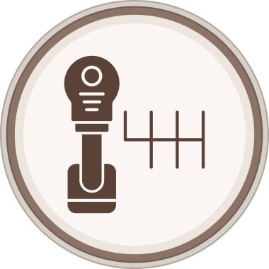 Vites değişimi Glyph kahverengi daire. Web Kullanımı için Vektör İllüstrasyonu