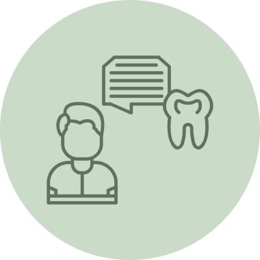 Dentist green Circle. Vector Illustration For Web Use