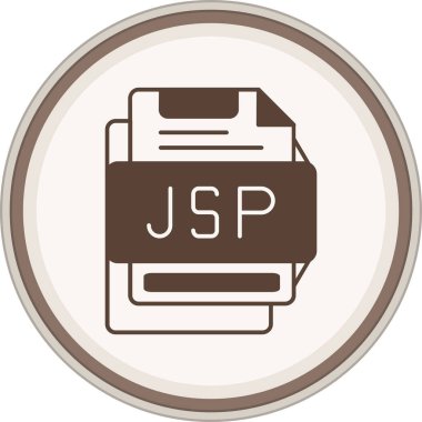 JSP Glyph kahverengi çember. Web Kullanımı için Vektör İllüstrasyonu