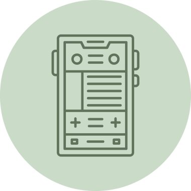 Smartphone green Circle. Vector Illustration For Web Use