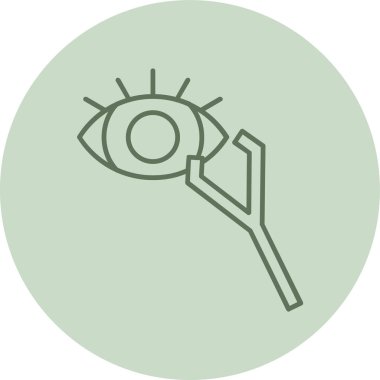 Tweezers green Circle. Vector Illustration For Web Use