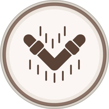 U Turn Glyph brown circle. Vector Illustration For Web Use