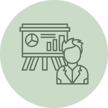 Presentation green Circle. Vector Illustration For Web Use