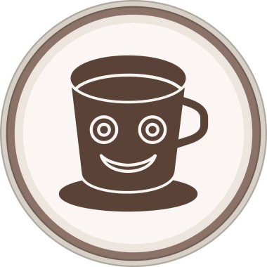 Kahve Glyph kahverengi daire. Web Kullanımı için Vektör İllüstrasyonu