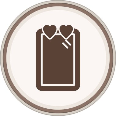 Glyph kahverengi daireyi çerçevele. Web Kullanımı için Vektör İllüstrasyonu