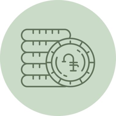 Armenian Dram green Circle. Vector Illustration For Web Use